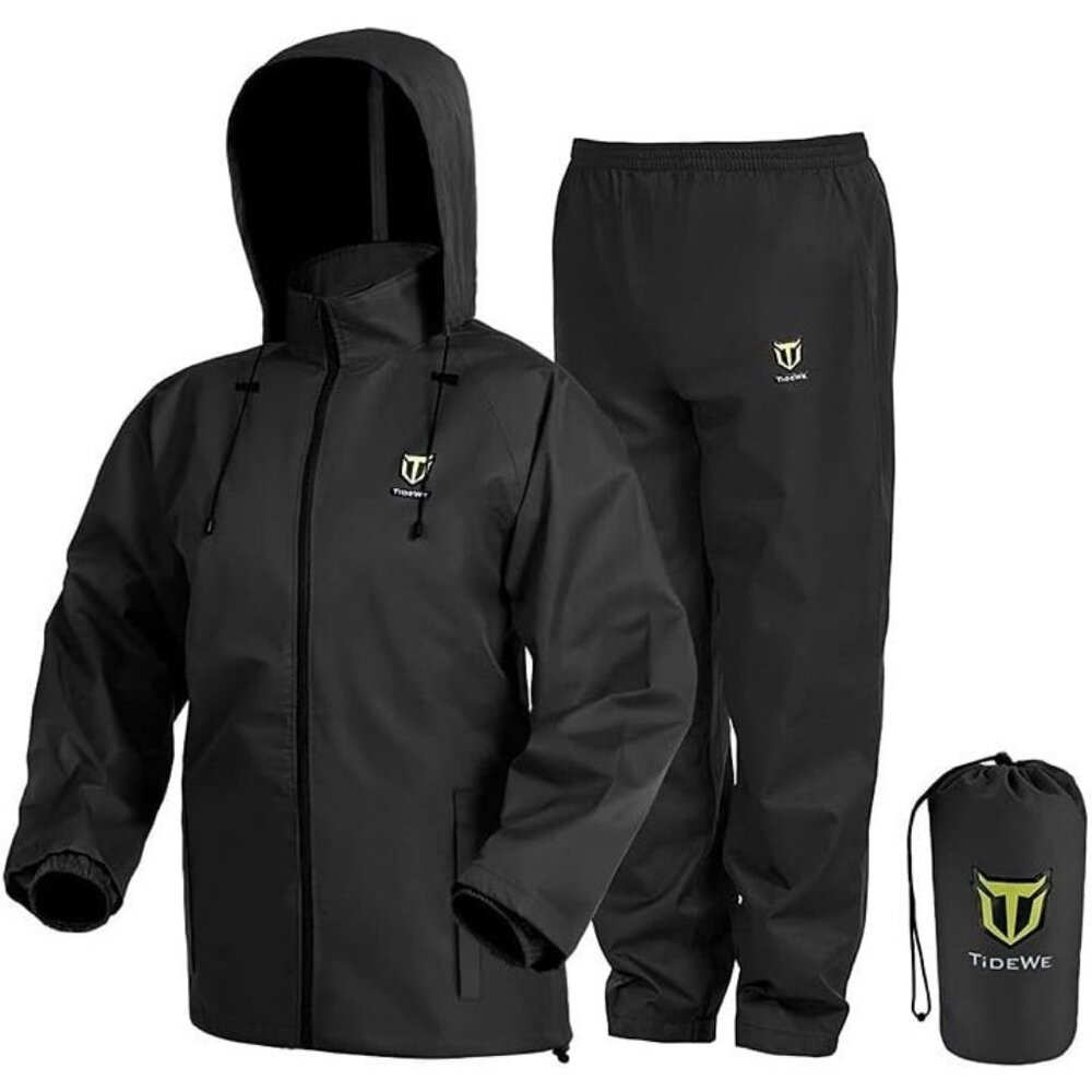 Rain Suit Waterproof Breathable Lightweight 2 Pieces Rainwear